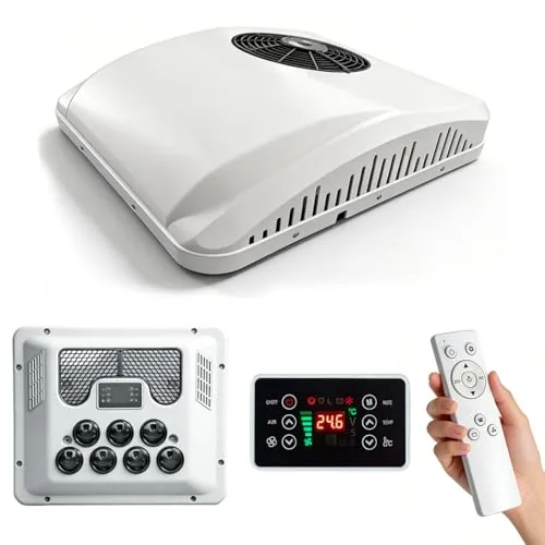 iRooVee 12V RV AC 11000 BTU Rooftop with Heat