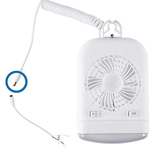 Facon 12V DC Fan Light Combo for Pop Up RV Campers