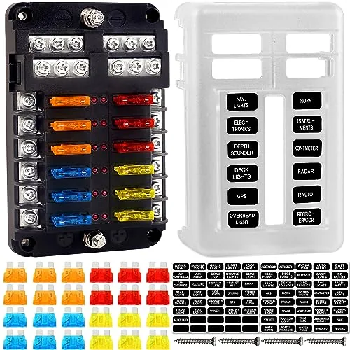 Cyrico 12-Circuit Fuse Block with LED Indicators