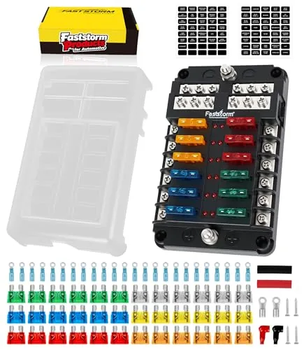 FASTSTORM 12-Way Fuse Block with LED Fault Indicators