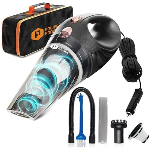 THISWORX 106W Car Vacuum 16ft Cord 3 Attachments
