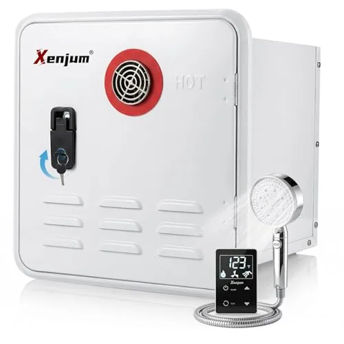 Xenjum 65000BTU Dual-Outlet RV Tankless Water Heater
