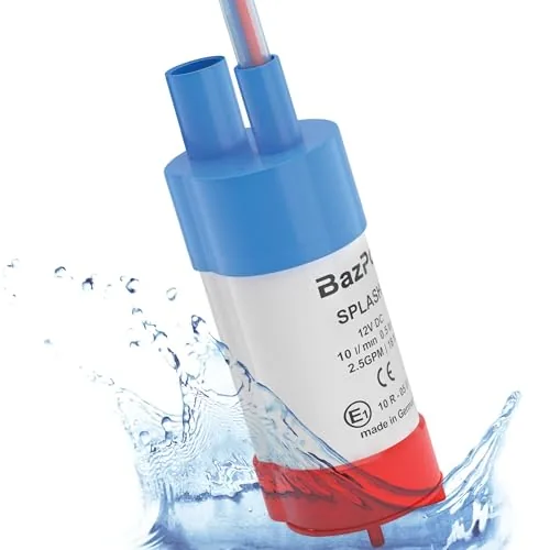 BAZPO 12V Submersible Pump 2.5GPM German-Made