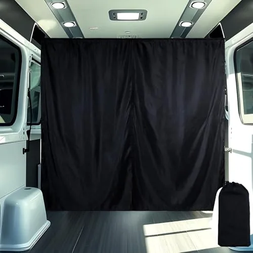Fanfanwin 71x63 Van Cab Divider Curtain Light Blocking