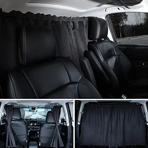 MEEWOO Car Divider Privacy Curtain Suede Blackout Large