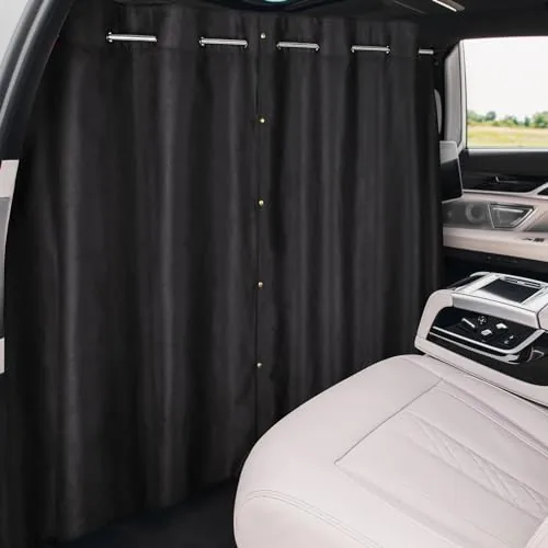 ZATOOTO Car Divider Curtain Stainless Steel Rod System