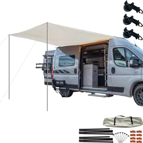 DANCHEL OUTDOOR 13x9.8ft Suction Cup Van Awning