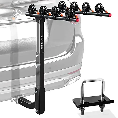 IKURAM R 4-Bike Hitch Rack 2-Inch Receiver Foldable