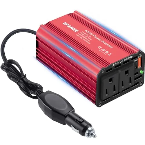 EPANEE 400W Car Power Inverter with PD 65W USB-C