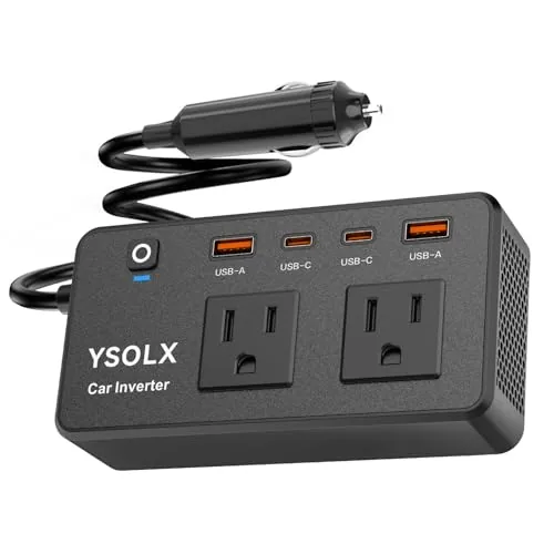 YSOLX 300W Car Inverter 6-Port DC to AC Converter