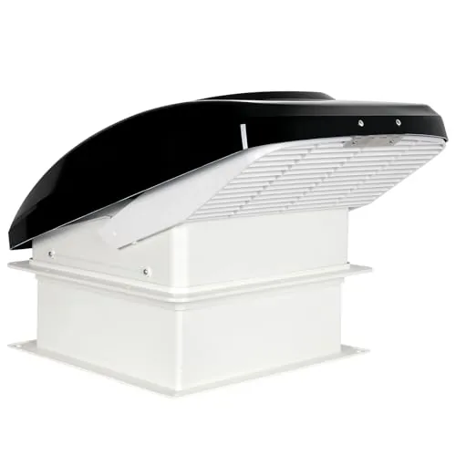 OUTPRIZE 14" RV Roof Vent Fan with Rain Shield