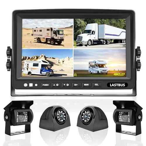 LASTBUS 4-Camera RV DVR System 7-Inch Quad Monitor