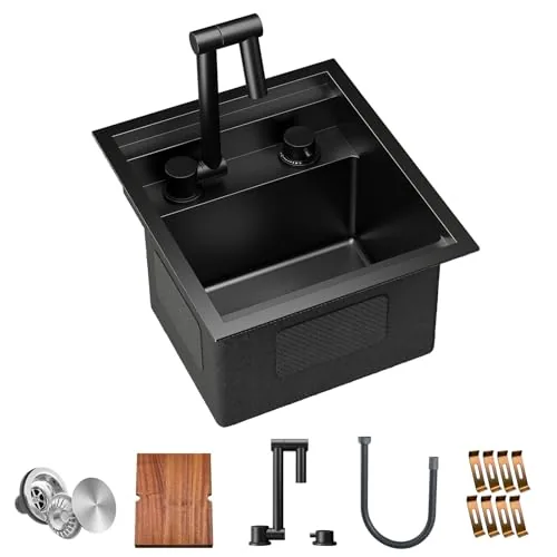 TORVA 13x15x9 Undermount RV Sink with Faucet Kit