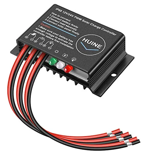 HUINE 20A PWM Solar Charge Controller IP68 Waterproof