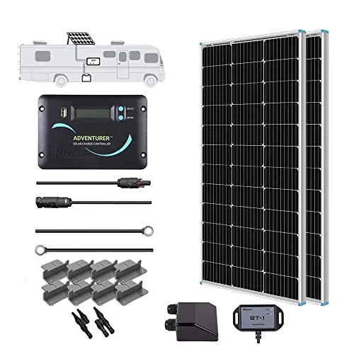 Renogy 200W 12V Mono RV Solar Kit with PWM Controller