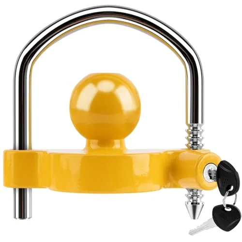 METOWARE Trailer Coupler Lock Universal 1-7/8 to 2-5/16"