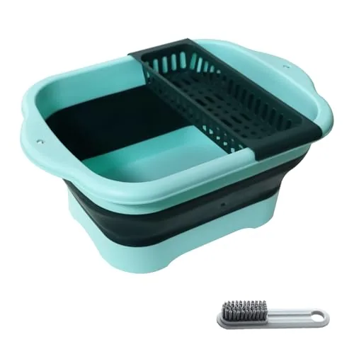 Zimso 10.5L Collapsible Dish Basin with Drain Plug