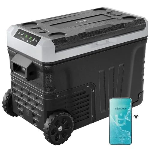 EUHOMY 35QT Dual Zone 12V Portable Fridge Freezer