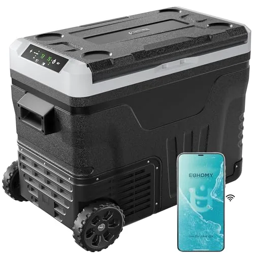EUHOMY 47QT Dual-Zone 12V Portable Fridge Freezer