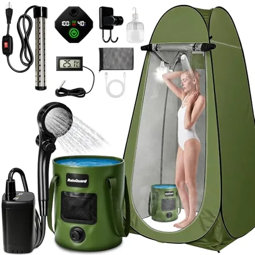 Zappyway Portable Camp Shower with Heater and Privacy Tent