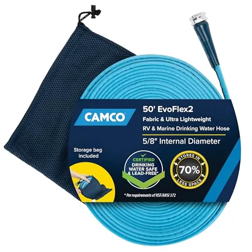 Camco EvoFlex2 50-ft RV Drinking Water Hose