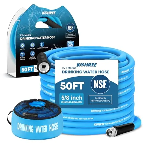 Kohree NSF 372 Certified 50-ft RV Drinking Water Hose