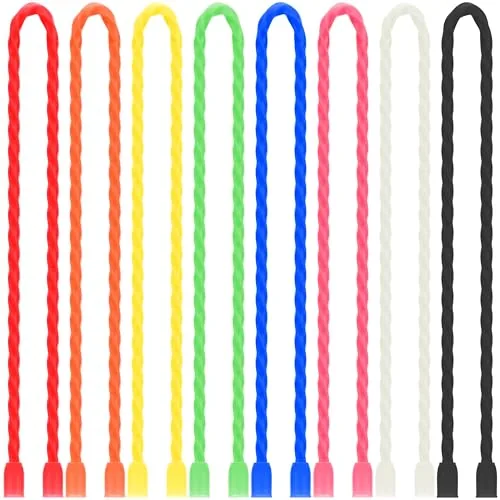 TRIPLE DEER 12-Inch Silicone Cable Ties 8-Pack
