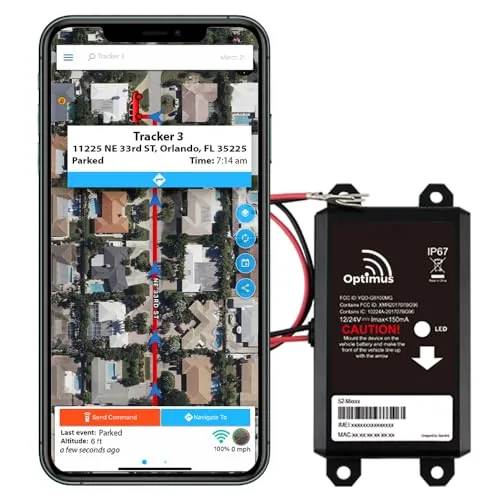 Optimus Hardwired GPS Tracker with No-Contract Plan