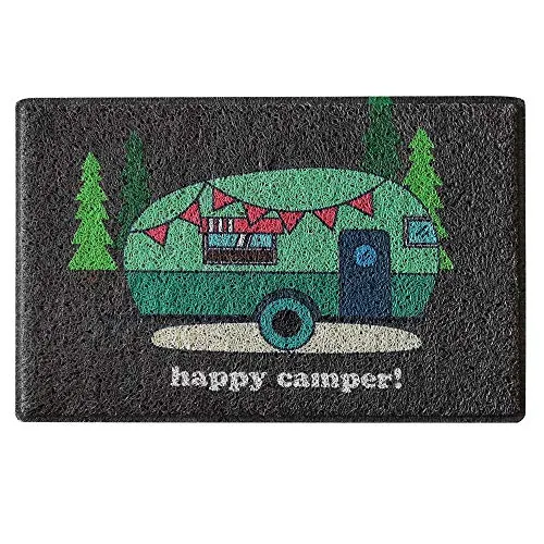 Aucuda Happy Camper RV Door Mat 24x16 Non-Slip