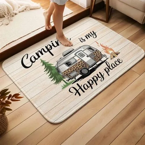 Hensabreni Camper Van Doormat Non-Slip 15.7x23.6in