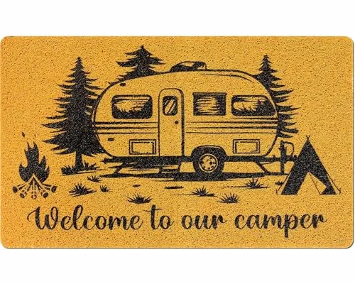 Mindsoft RV Camping Doormat 18x30 PVC Coil