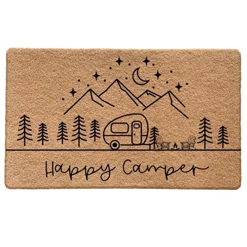 Qabliqo Camping RV Doormat 17x30 Non-Slip Outdoor Mat