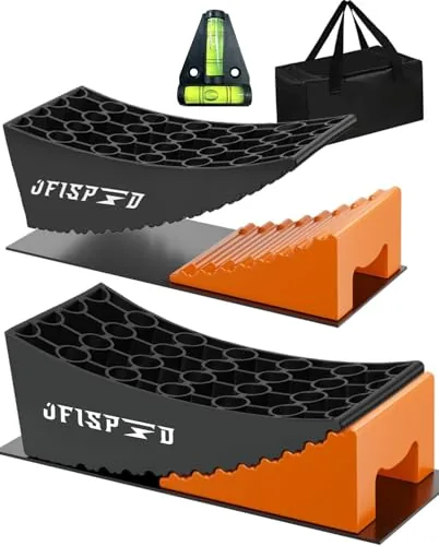 OFISPEED RV Leveling Ramp Kit Dual-Axle Ready Orange