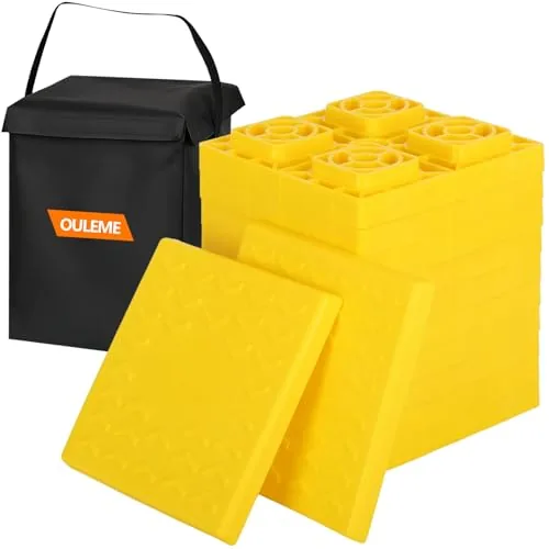 OULEME 12-Pack Stackable RV Leveling Blocks with Bag
