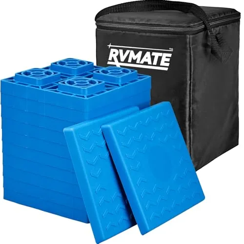 RVMATE 12-Pack RV Leveling Blocks Dual Wheel Ready