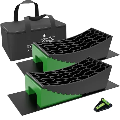 RVMATE Camper Leveler 8-Piece Kit with Chocks and Mats