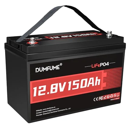 DUMFUME 12V 150Ah LiFePO4 Deep Cycle Battery
