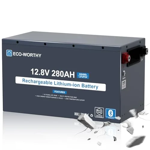 ECO-WORTHY 12V 280Ah LiFePO4 Battery with Bluetooth BMS