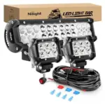Nilight 72W LED Light Bar Combo with 18W Pod Pair