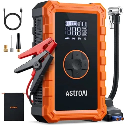 AstroAI S8 Jump Starter with Built-In Air Compressor
