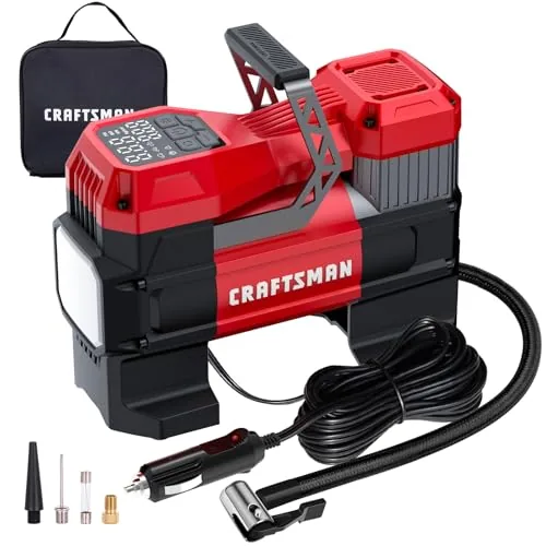 CRAFTSMAN 12V Portable Tire Inflator 150 PSI Auto Shut-Off