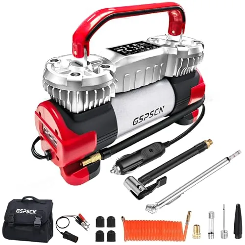 GSPSCN Dual Cylinder 12V Air Compressor 150PSI