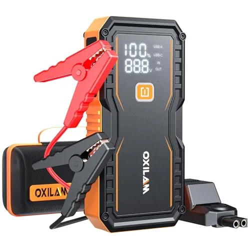 OXILAM 6000A Jump Starter with USB and LED Display