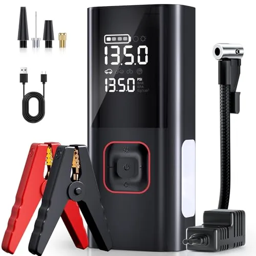 PIRAIL 5000A Jump Starter with 160PSI Air Compressor