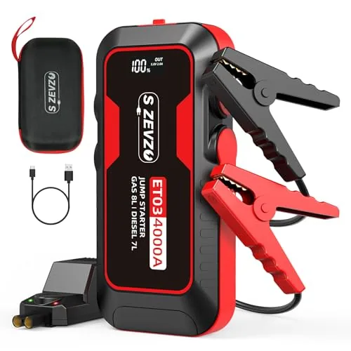 S ZEVZO ET03 4000A Jump Starter 74Wh Power Bank