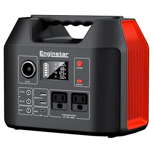 EnginStar 300W 296Wh Portable Power Station AC Outlet