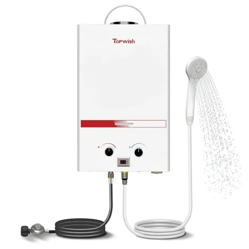 TOPWISH 8L Tankless Propane Water Heater 54,500 BTU
