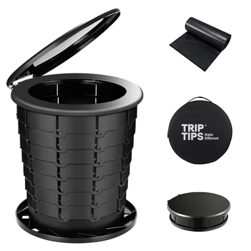 TRIPTIPS Retractable Camping Toilet Adjustable Height