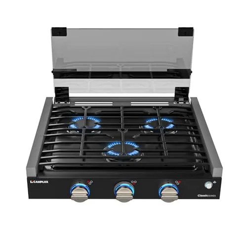 CAMPLUX RGH21IB 3-Burner 21,000 BTU RV Propane Cooktop