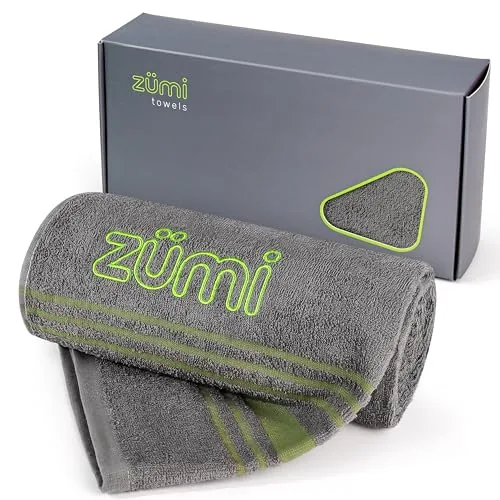 Zumi Cotton Quick-Dry Travel Towel 29x59in Gray